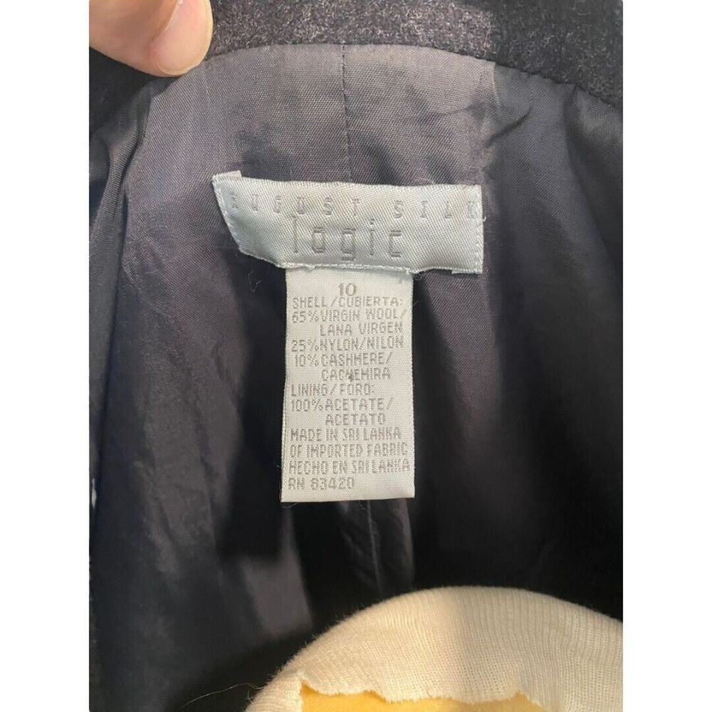 10 Logic August Silk Wool Cashmere Blend Business Jacket Career - Picture 5 of 8